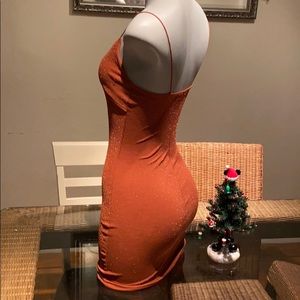 3 FOR $10 Sparkly orange bodycon